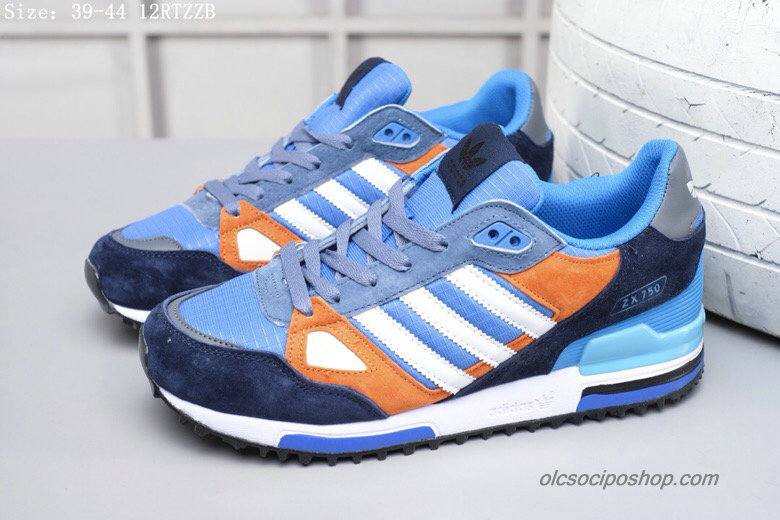 Férfi Adidas ZX750 Suede Kék/Narancs/Fehér Cipők