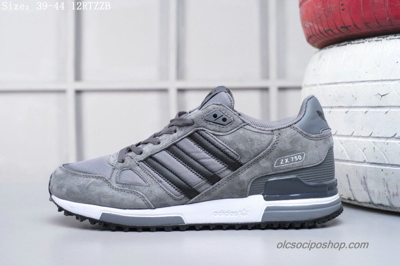 Férfi Adidas ZX750 Suede Szürke/Fekete/Fehér Cipők