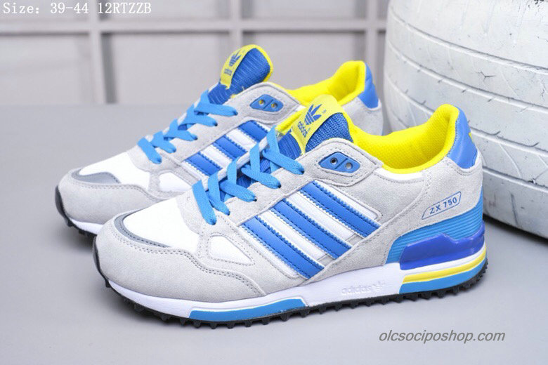 Férfi Adidas ZX750 Suede Homok/Fehér/Kék/Sárga Cipők