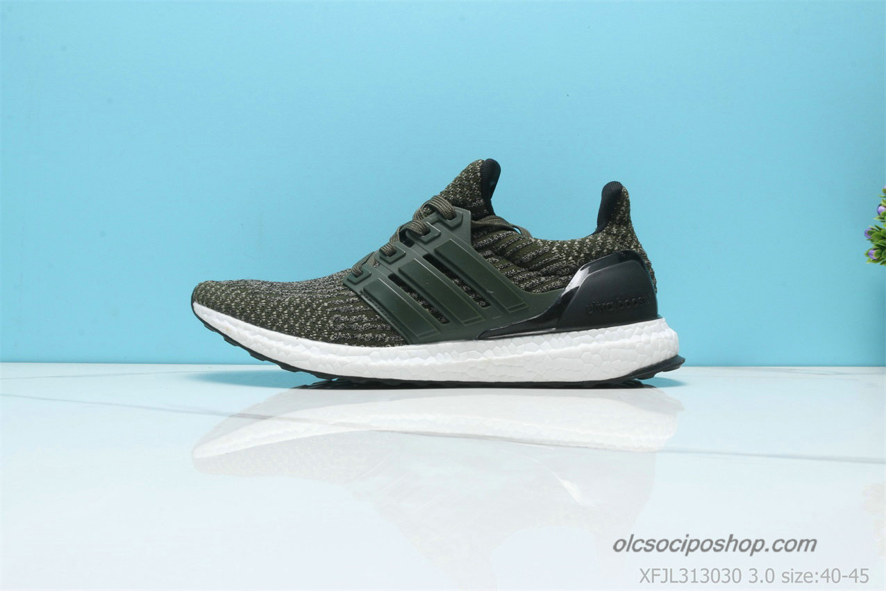 Férfi Adidas Ultra Boost 3.0 Olajbogyó/Fekete/Fehér Cipők