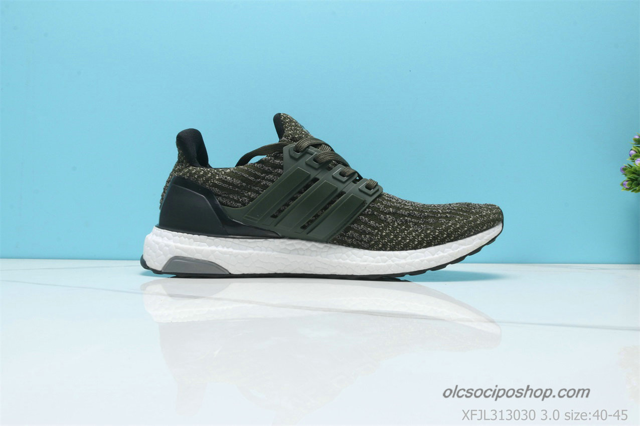 Férfi Adidas Ultra Boost 3.0 Olajbogyó/Fekete/Fehér Cipők