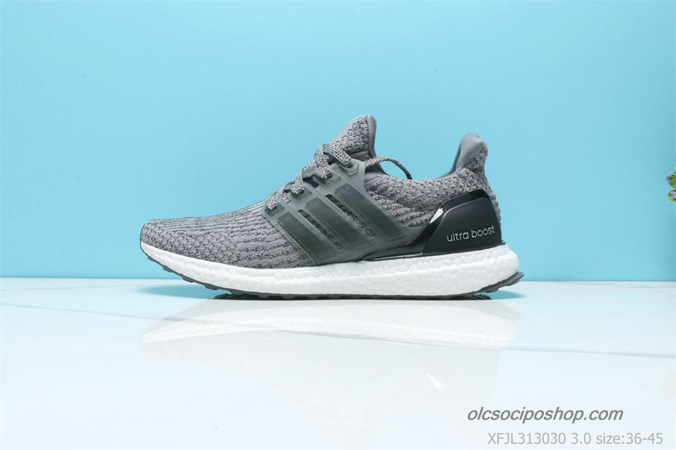 Férfi Adidas Ultra Boost 3.0 Szürke/Fekete/Fehér Cipők