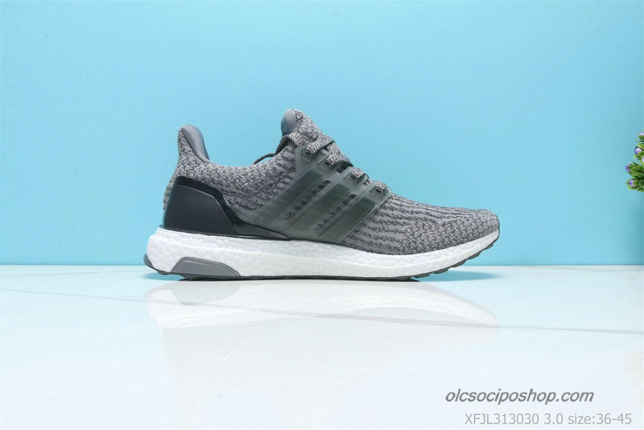 Férfi Adidas Ultra Boost 3.0 Szürke/Fekete/Fehér Cipők