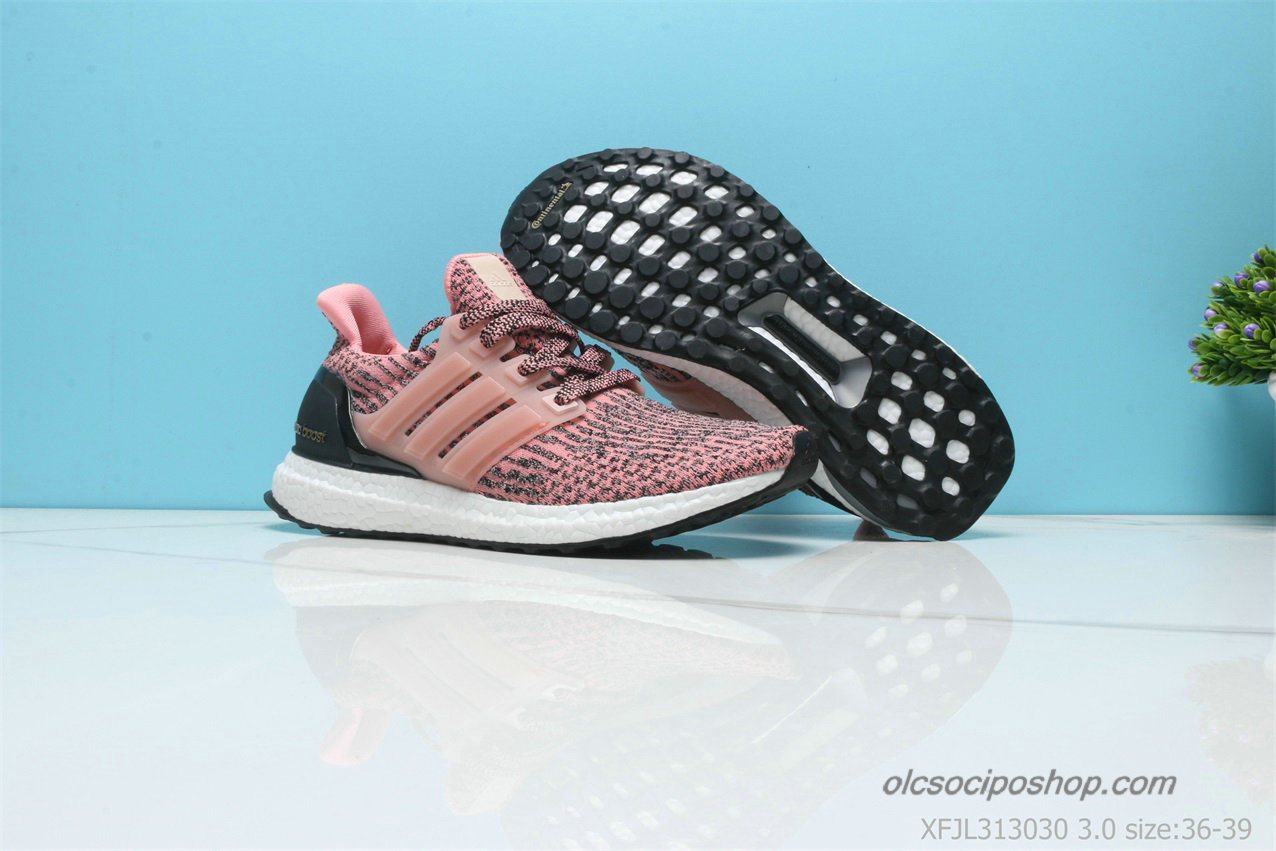 Női Adidas Ultra Boost 3.0 Rózsaszín/Fekete/Fehér Cipők