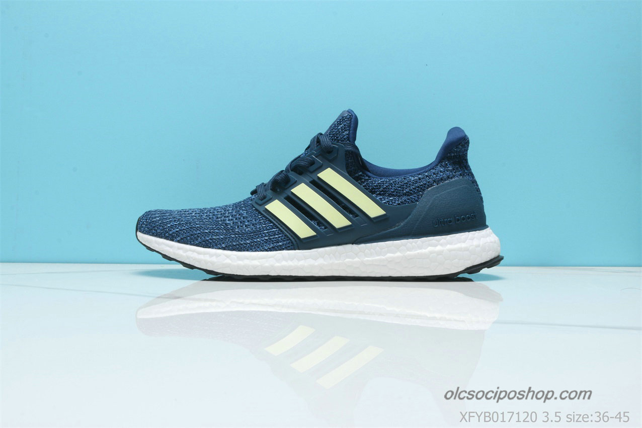 Férfi Adidas Ultra Boost 4.0 Sötétkék/Sárga/Fehér Cipők