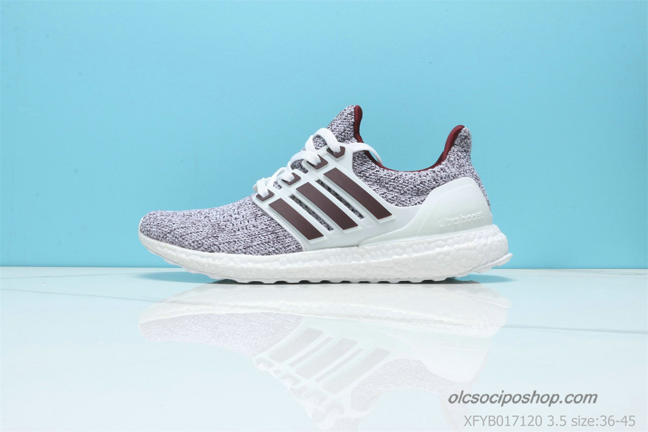 Férfi Adidas Ultra Boost 4.0 Szürke/Bordeaux/Fehér Cipők