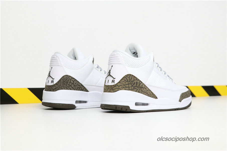 Férfi Air Jordan 3 Retro Mocha AJ3 Fehér/Szürke Cipők (136064-122)