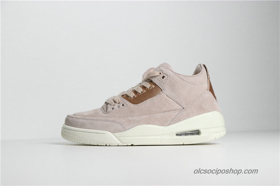 Női Air Jordan 3 Retro Suede AJ3 Világos rózsaszín/Arany Cipők (AH7859-205)