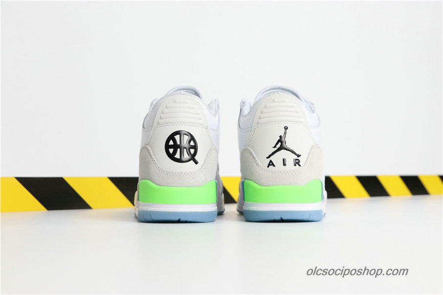 Férfi Air Jordan 3 Retro SE Quai 54 AJ3 Fehér/Homok/Rózsaszín/Kék Cipők (AT9195-111)