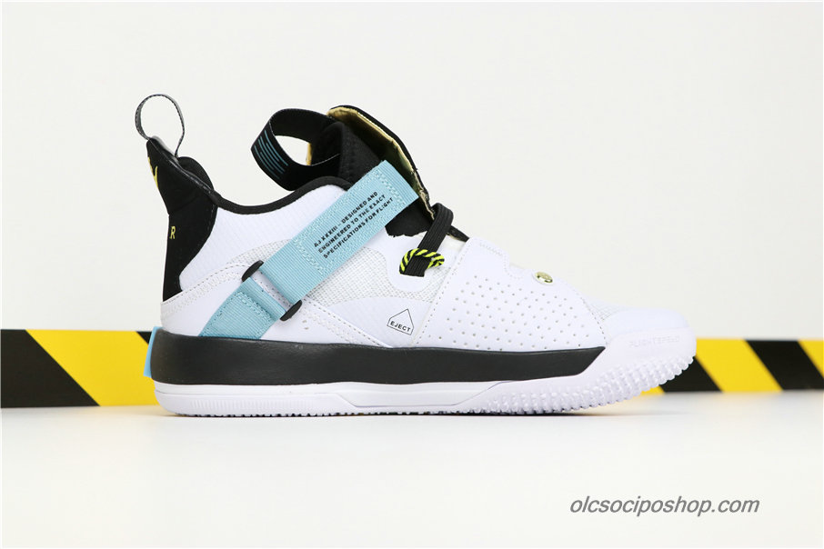 Férfi Air Jordan 33 Retro AJ33 Fehér/Fekete/Arany Cipők (BV5072-141)