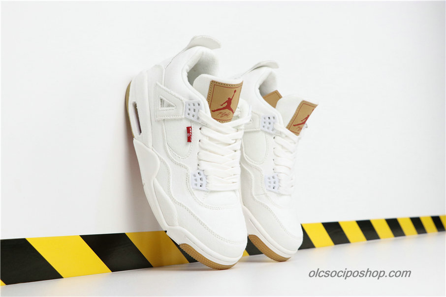 Férfi Air Jordan 4 LEVIS NRG AJ4 Fehér/Barna Cipők (A02571-100)