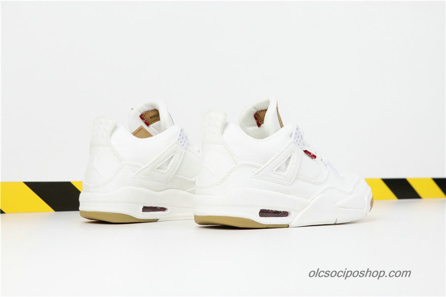 Férfi Air Jordan 4 LEVIS NRG AJ4 Fehér/Barna Cipők (A02571-100)