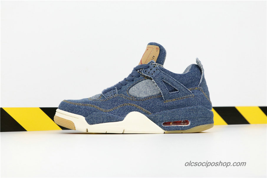 Férfi Air Jordan 4 LEVIS NRG AJ4 Denim Kék Cipők (A02571-401)