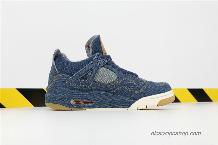 Férfi Air Jordan 4 LEVIS NRG AJ4 Denim Kék Cipők (A02571-401)