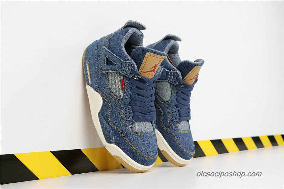 Férfi Air Jordan 4 LEVIS NRG AJ4 Denim Kék Cipők (A02571-401)