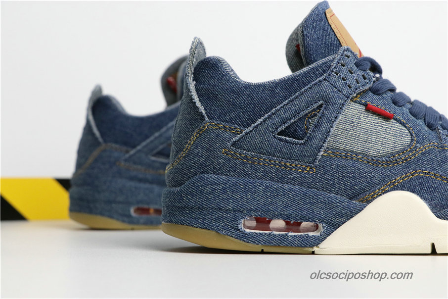 Férfi Air Jordan 4 LEVIS NRG AJ4 Denim Kék Cipők (A02571-401)