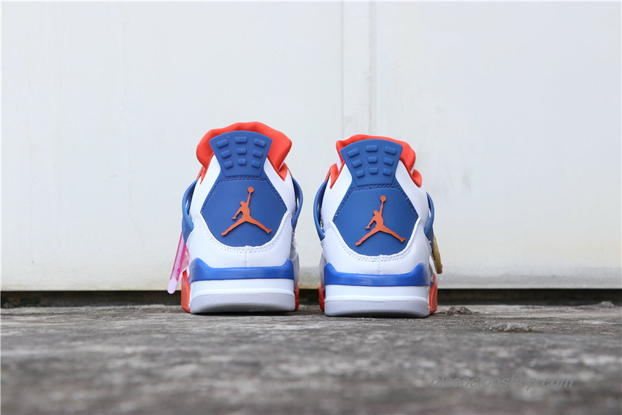 Férfi Air Jordan 4 Retro AJ4 Fehér/Kék/Piros Cipők (308497-171)