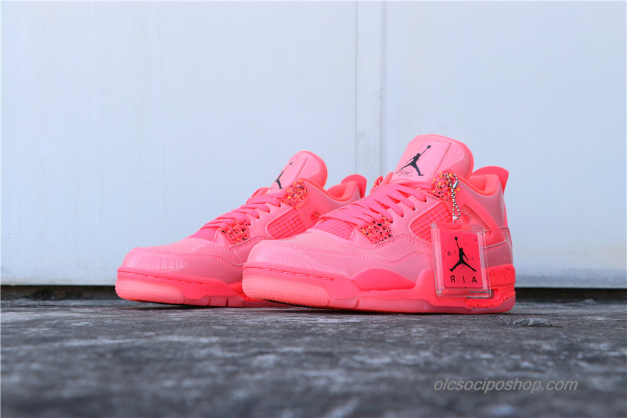 Olcson Noi Air Jordan 4 Retro NRG Hot Punch AJ4 Rozsaszin Cipok AQ9128 600 Olcsociposhop