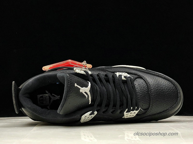 Férfi Air Jordan 4 Retro Oreo AJ4 Fekete/Fehér Cipők (314254-003)