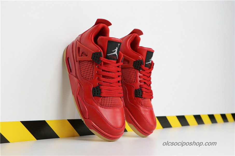 Férfi Air Jordan 4 Retro Singles Day AJ4 Piros/Fekete Cipők (AV3914-600)