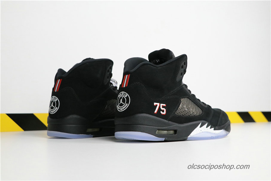 Férfi Air Jordan 5 Retro PSG PARIS AJ5 Fekete Cipők (AV9175-001)