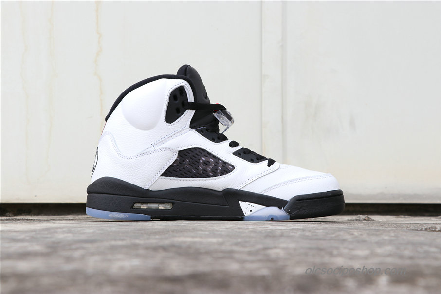 Férfi Air Jordan 5 Retro PSG PARIS AJ5 Fehér/Fekete Cipők (AV9175-101)