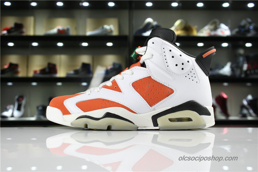 Férfi Air Jordan 6 Retro Gatorade AJ6 Narancs/Fehér/Fekete Cipők (384664-145)