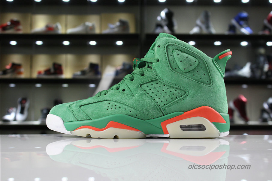 Olcson Ferfi Air Jordan 6 Retro Gatorade AJ6 Zold Piros Cipok 384664 146 Olcsociposhop