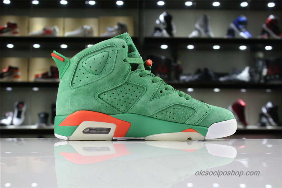 Férfi Air Jordan 6 Retro Gatorade AJ6 Zöld/Piros Cipők (384664-146)