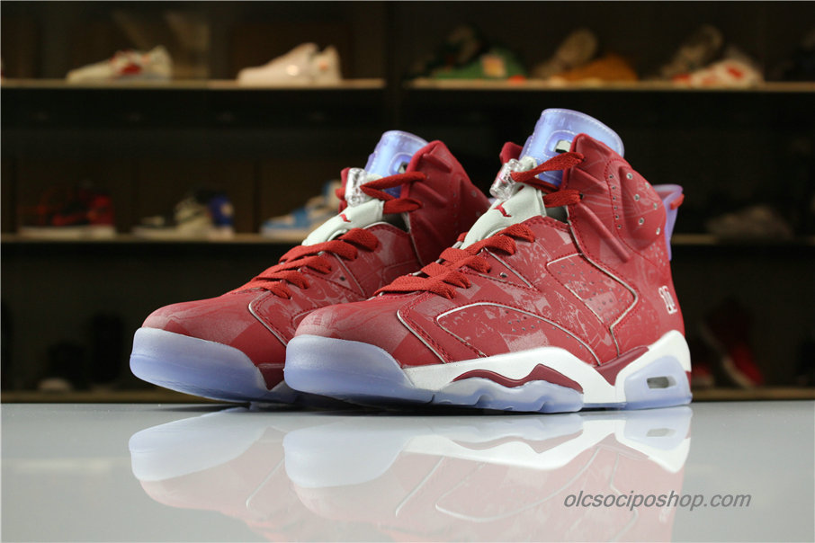 Férfi Air Jordan 6 Retro SLAM DUNK AJ6 Piros Cipők (717302-600)