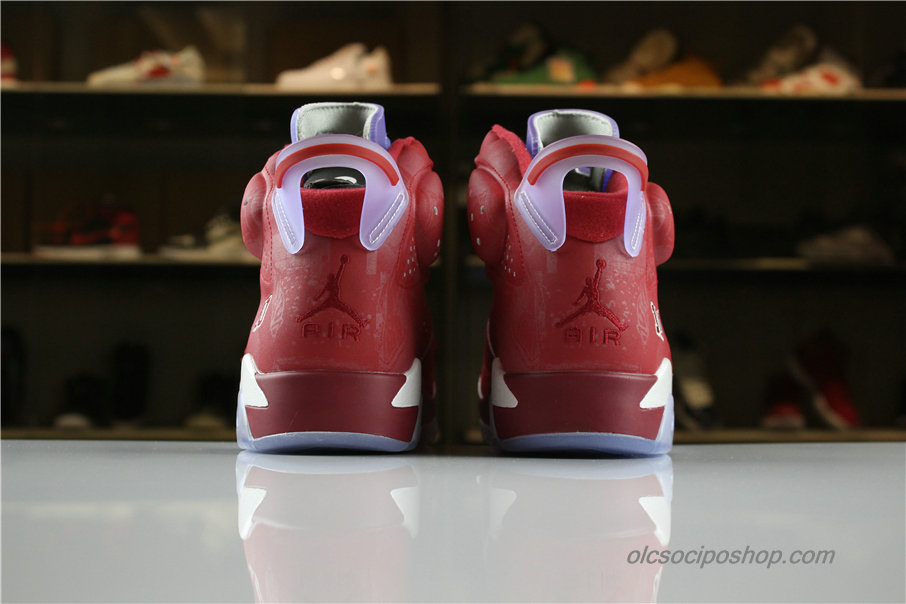 Férfi Air Jordan 6 Retro SLAM DUNK AJ6 Piros Cipők (717302-600)