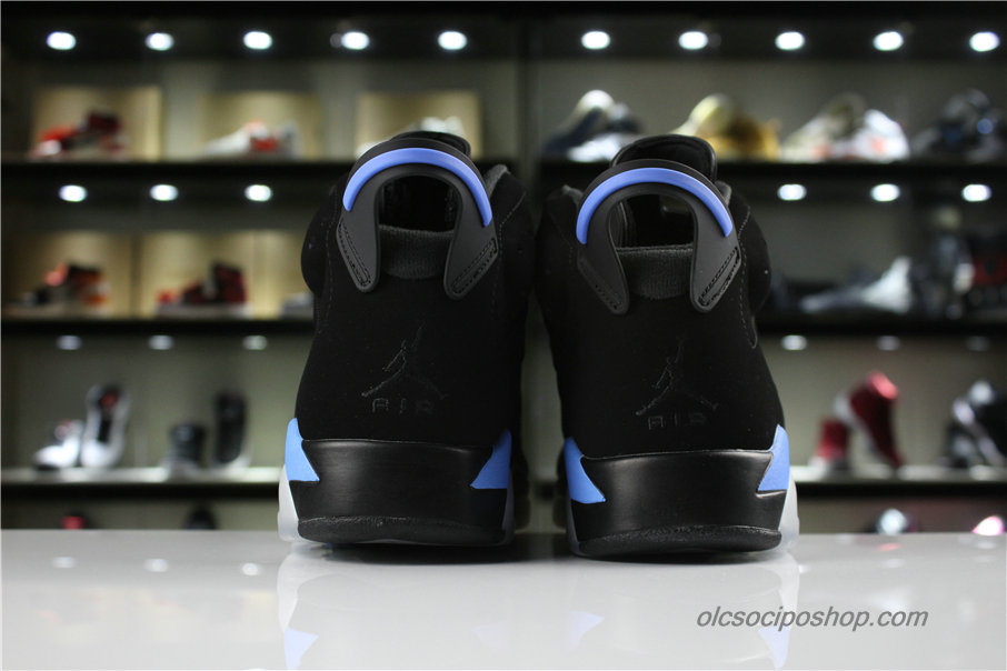 Férfi Air Jordan 6 Retro UNC AJ6 Fekete/Kék Cipők (384664-006)
