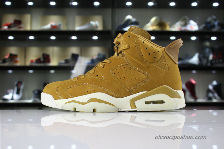 Férfi Air Jordan 6 Retro Wheat AJ6 Barna Cipők (384664-705)