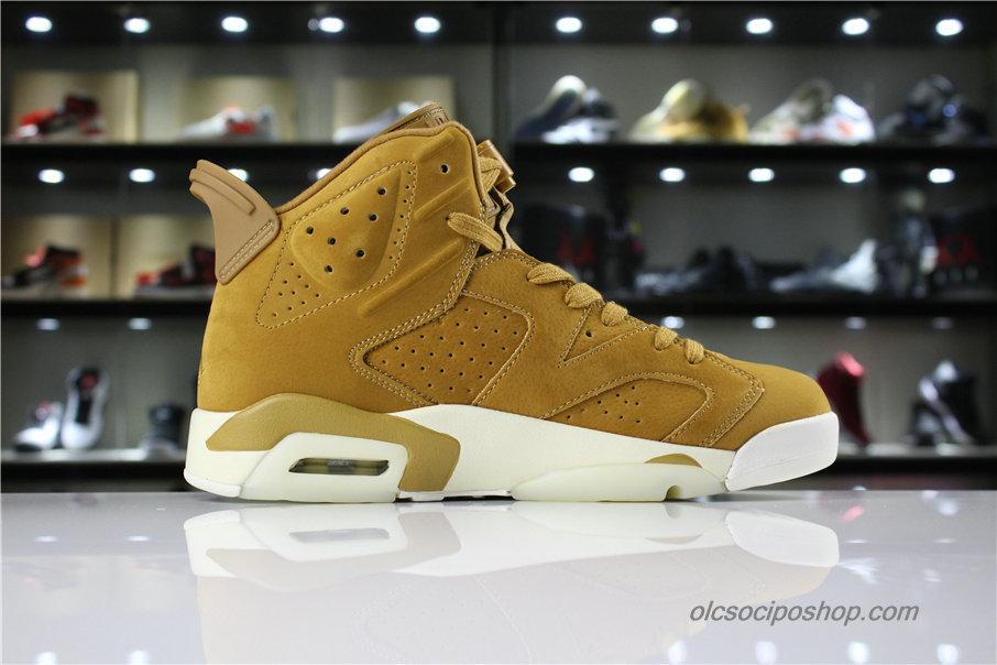 Férfi Air Jordan 6 Retro Wheat AJ6 Barna Cipők (384664-705)