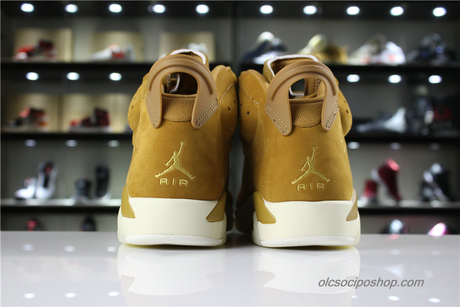 Férfi Air Jordan 6 Retro Wheat AJ6 Barna Cipők (384664-705)