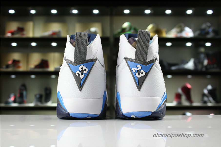 Férfi Air Jordan 7 Retro AJ7 Fehér/Kék Cipők (304775-107)