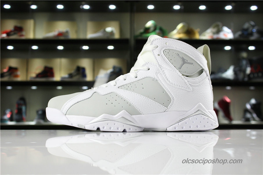 Férfi Air Jordan 7 Retro Pure Money Fehér/Szürke Cipők (304775-120)