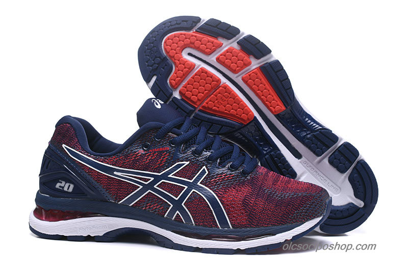 Férfi Asics Gel-Nimbus 20 Piros/Sötétkék/Fehér Cipők (T800N-4949)