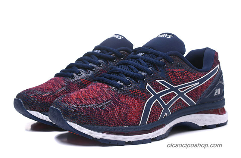 Férfi Asics Gel-Nimbus 20 Piros/Sötétkék/Fehér Cipők (T800N-4949)