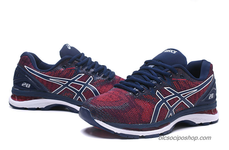 Férfi Asics Gel-Nimbus 20 Piros/Sötétkék/Fehér Cipők (T800N-4949)