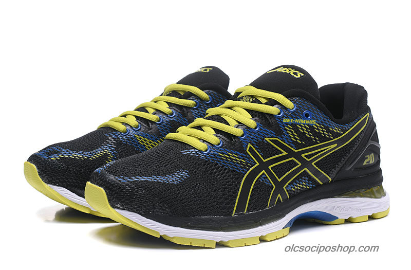 Férfi Asics Gel-Nimbus 20 Fekete/Sárga/Kék Cipők (T800N-9089)