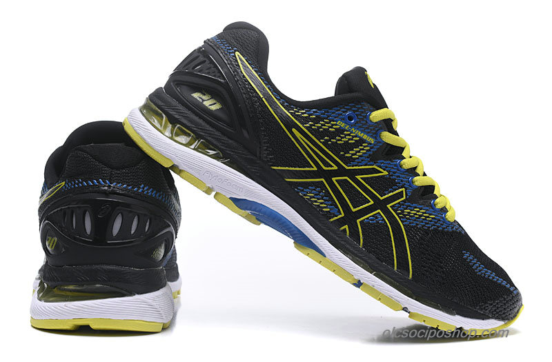 Férfi Asics Gel-Nimbus 20 Fekete/Sárga/Kék Cipők (T800N-9089)