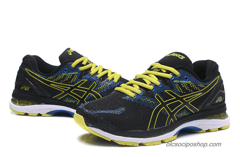 Férfi Asics Gel-Nimbus 20 Fekete/Sárga/Kék Cipők (T800N-9089)