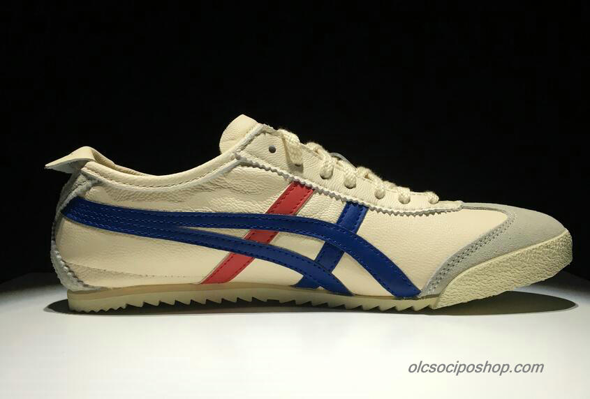 Férfi Onitsuka Tiger Asics Mexico 66 Deluxe Piszkosfehér/Kék/Piros Cipők (TH3L9L-0146)