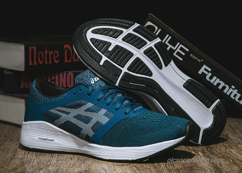 Férfi Asics RoadHawk FF Kék/Fekete/Fehér Cipők (T7D2N-4501)