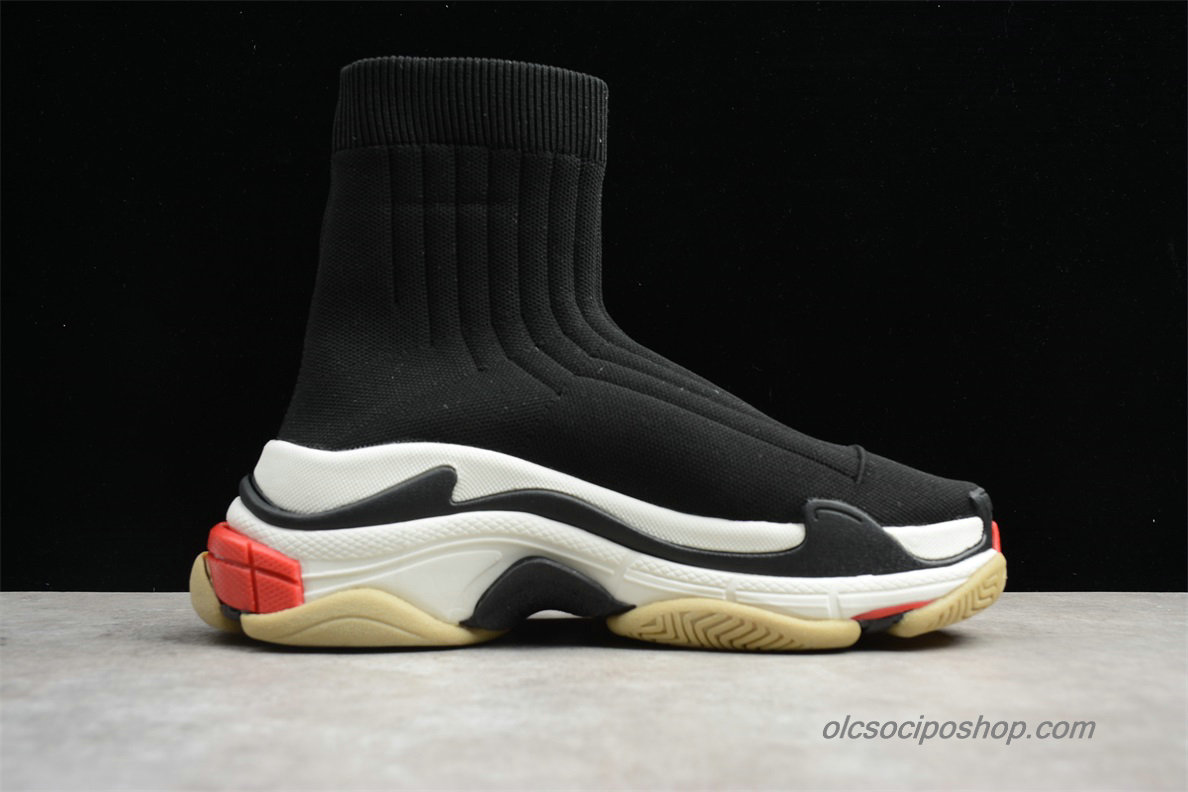 Női Balenciaga Speed Fekete/Fehér/Piros Cipők