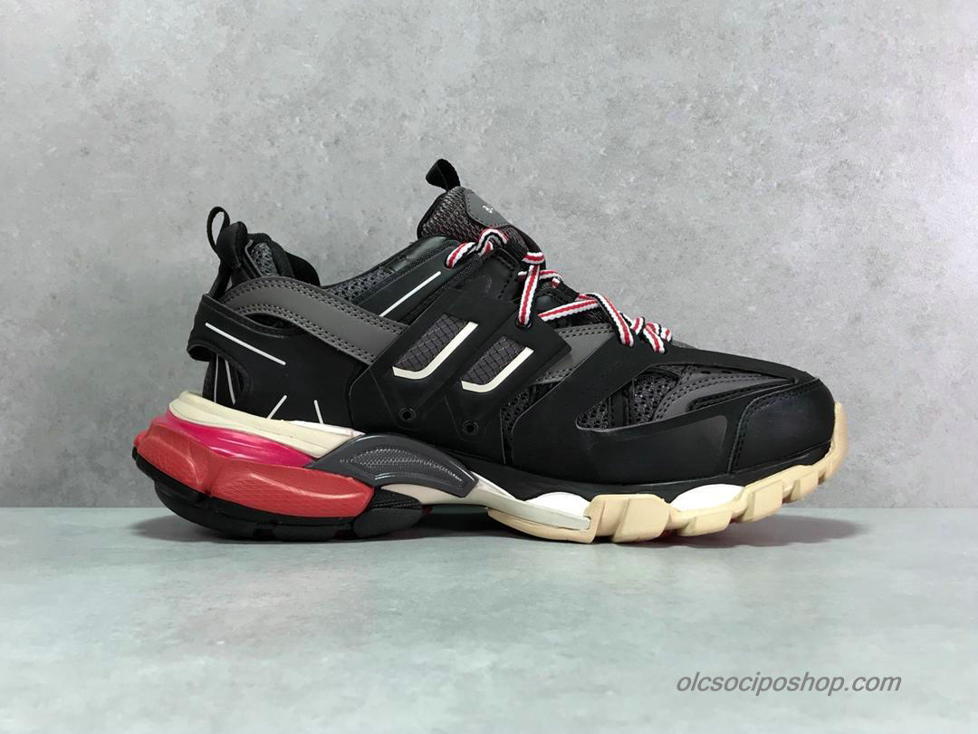 Balenciaga Track Fekete/Piszkosfehér/Piros Cipők (542023-01)