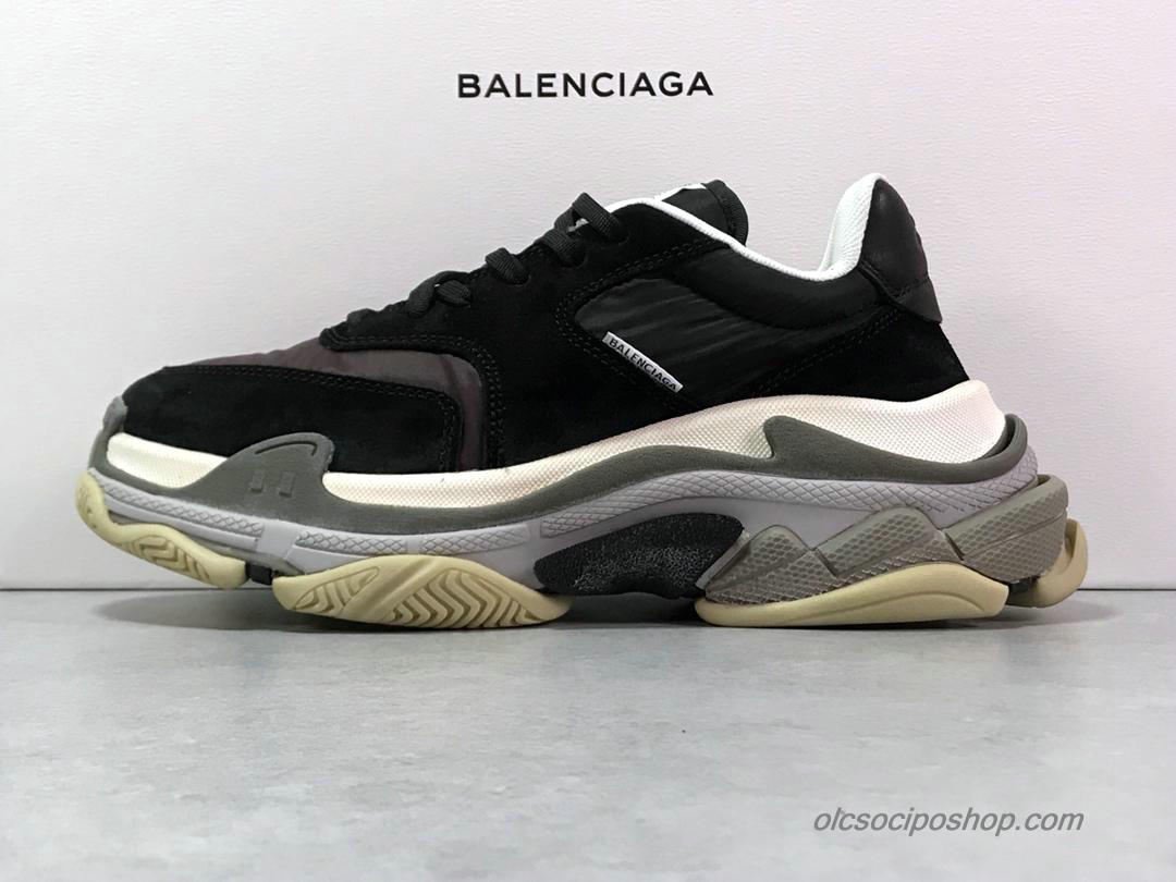 Férfi Balenciaga Triple S Fekete/Fehér/Szürke Cipők