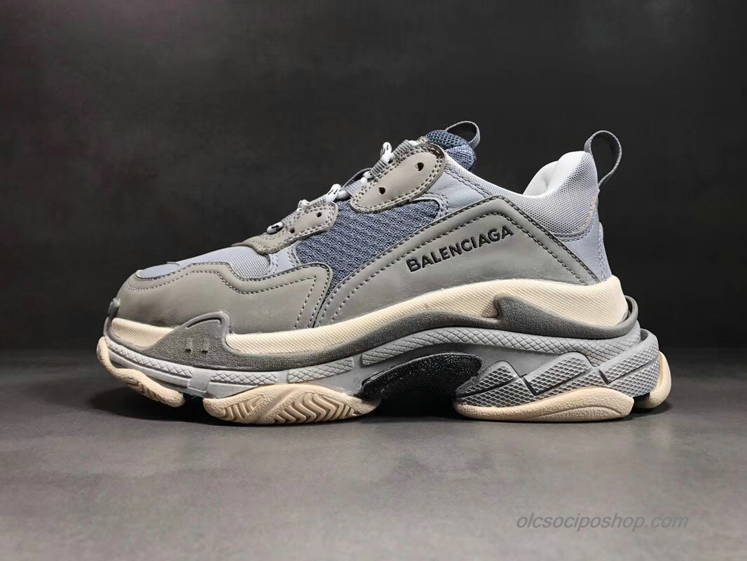 Férfi Balenciaga Triple S Szürke/Piszkosfehér Cipők