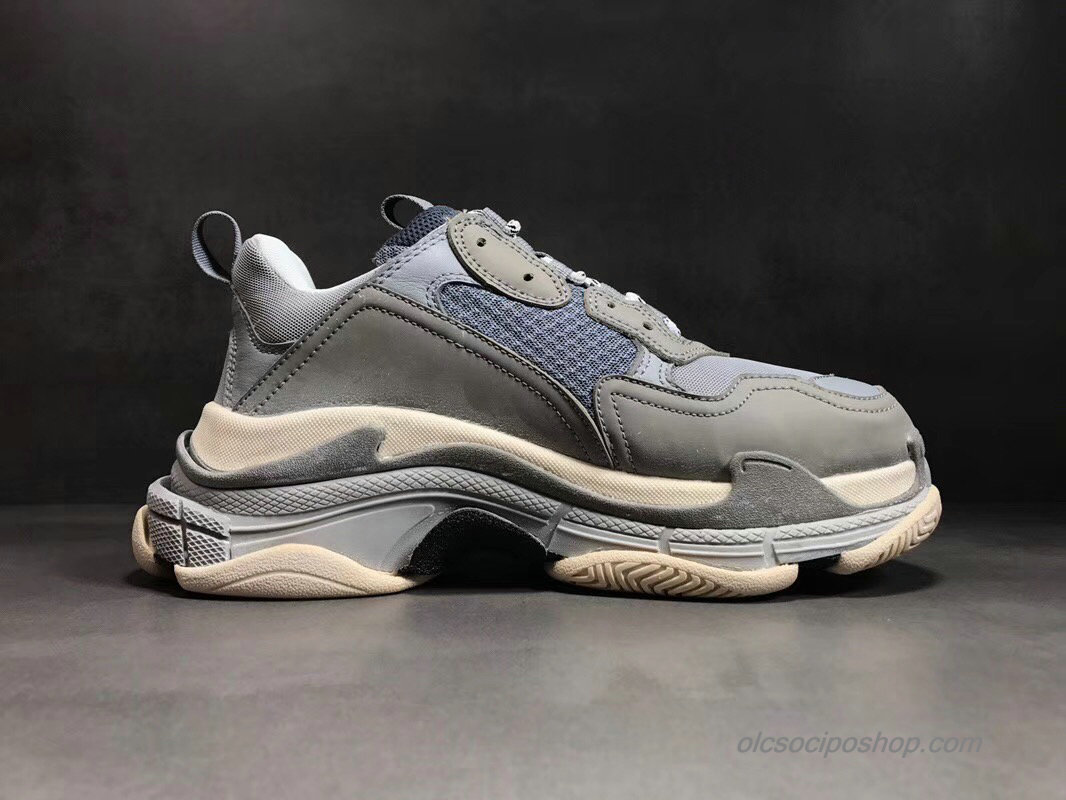 Férfi Balenciaga Triple S Szürke/Piszkosfehér Cipők